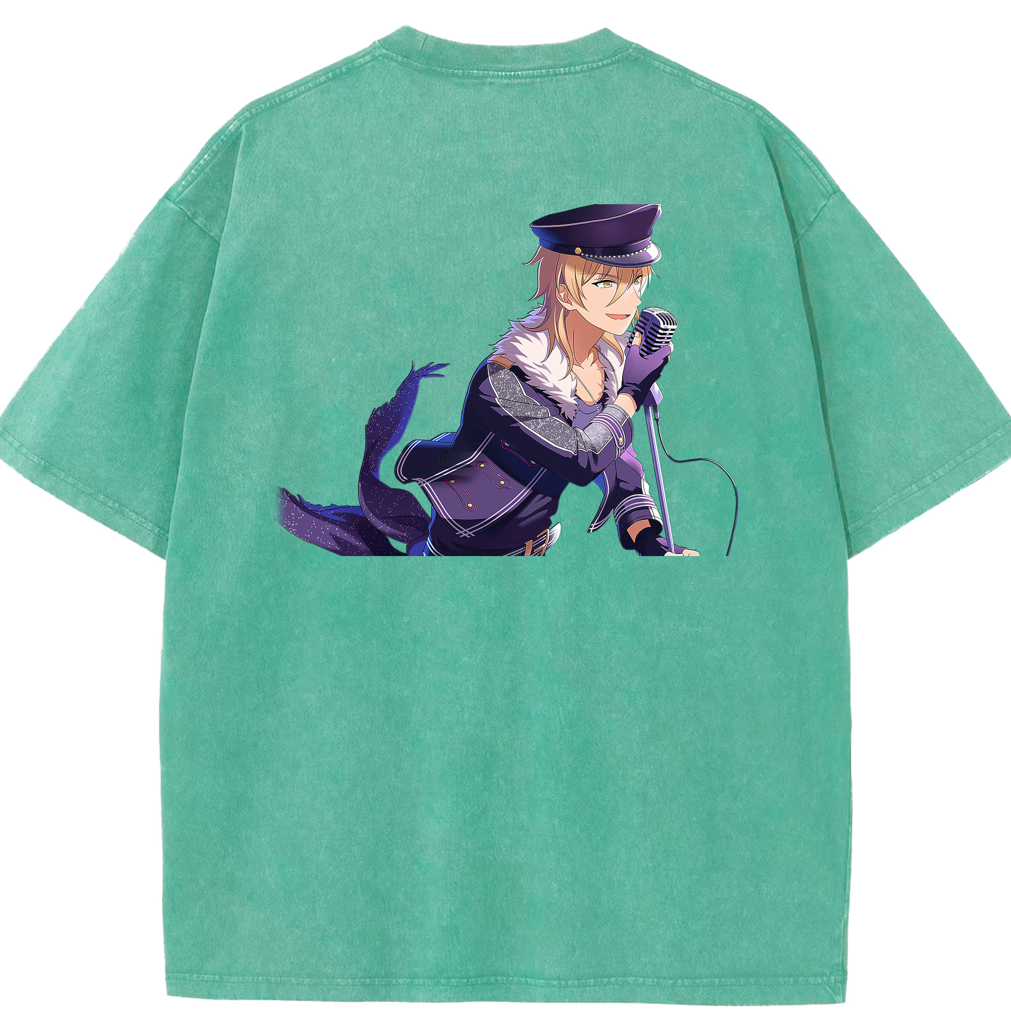 （画像用） あんさんぶるスターズ! Ensemble Stars 綿100% ヴィンテージ風 半袖Tシャツ（背面プリント）